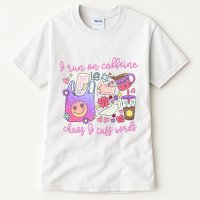 I Run On Caffeine Chaos And Cuss Words Tall T-Shirt