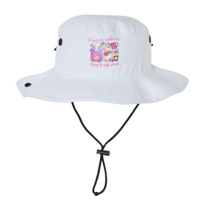 I Run On Caffeine Chaos And Cuss Words Bucket Hat