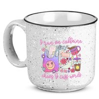I Run On Caffeine Chaos And Cuss Words 15oz Campfire Ceramic Mug