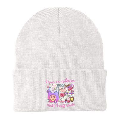 I Run On Caffeine Chaos And Cuss Words Beanie