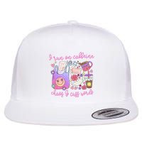 I Run On Caffeine Chaos And Cuss Words Flatbill Hat