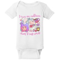 I Run On Caffeine Chaos And Cuss Words Baby Bodysuit