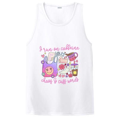 I Run On Caffeine Chaos And Cuss Words PosiCharge Competitor Tank