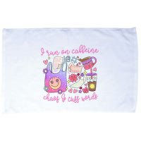 I Run On Caffeine Chaos And Cuss Words Microfiber Hand Towel