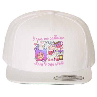 I Run On Caffeine Chaos And Cuss Words Wool Snapback Cap