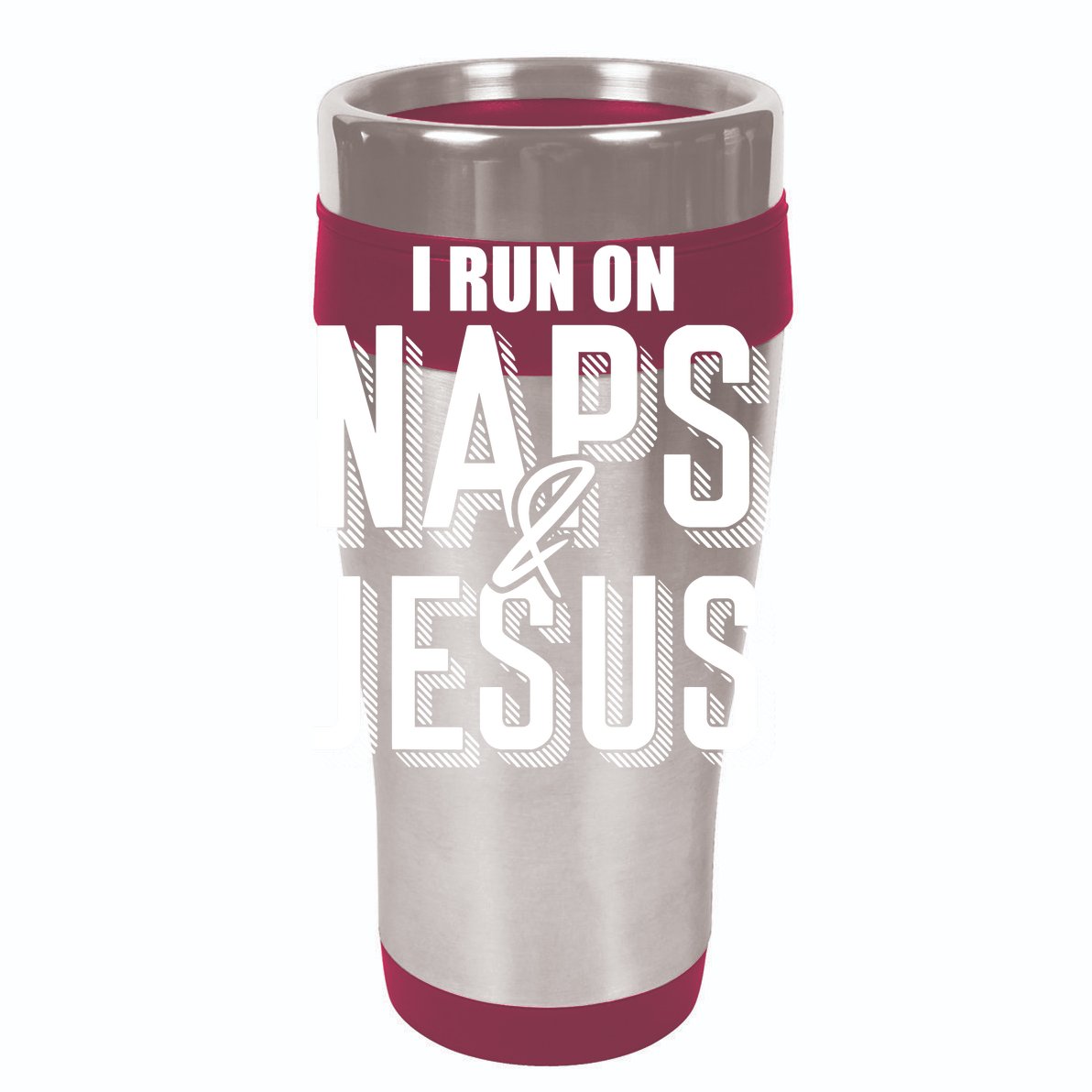 I Run On Naps And Jesus Religion God Church Funny Christian T-Shirt