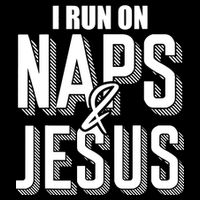 I Run On Naps And Jesus Religion God Church Funny Christian 16 in Basic Backpack