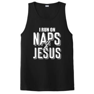 I Run On Naps And Jesus Religion God Church Funny Christian PosiCharge Competitor Tank