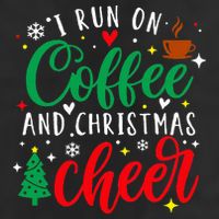 I Run On Coffee And Christmas Cheer Funny Coffee Lover Xmas 11oz C Handle Ceramic Mug