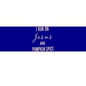 I Run On Jesus And Pumpkin Spice Halloween Fall Gift Cute Gift Bumper Sticker