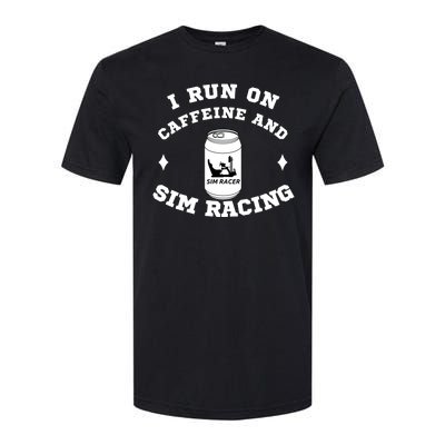 I Run On Caffeine And Sim Racing Car Racing Sim Funny Sim Racer Sim Racing Softstyle® CVC T-Shirt