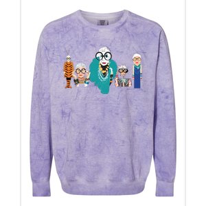 In Remembrance Of Iris Apfel Colorblast Crewneck Sweatshirt