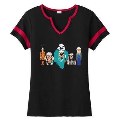 In Remembrance Of Iris Apfel Ladies Halftime Notch Neck Tee