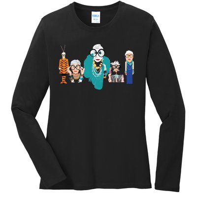 In Remembrance Of Iris Apfel Ladies Long Sleeve Shirt