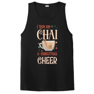 I Run On Chai And Christmas Cheer Matching Xmas Squad Cool Gift PosiCharge Competitor Tank