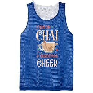 I Run On Chai And Christmas Cheer Matching Xmas Squad Cool Gift Mesh Reversible Basketball Jersey Tank