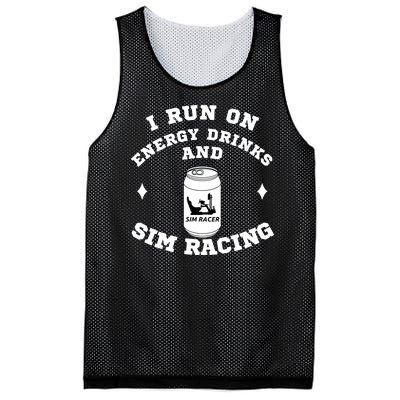 I Run On Energy Drinks And Sim Racing Car Racing Sim Funny Sim Racer Sim Racing Mesh Reversible Basketball Jersey Tank