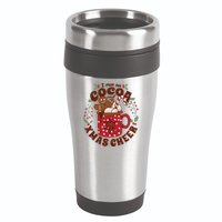 I Run On Cocoa And Xmas Cheer Holiday Christmas 16oz Travel Tumbler