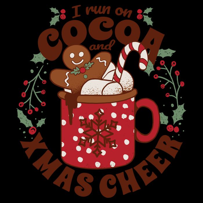 I Run On Cocoa And Xmas Cheer Holiday Christmas 16oz Travel Tumbler
