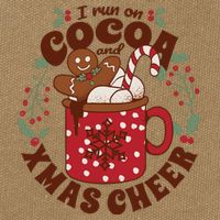 I Run On Cocoa And Xmas Cheer Holiday Christmas Cotton Canvas Backpack