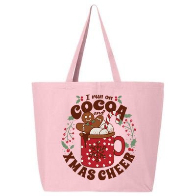 I Run On Cocoa And Xmas Cheer Holiday Christmas 25L Jumbo Tote