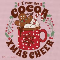 I Run On Cocoa And Xmas Cheer Holiday Christmas 25L Jumbo Tote