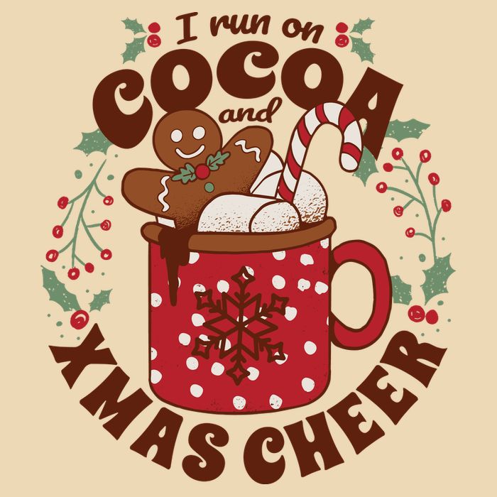I Run On Cocoa And Xmas Cheer Holiday Christmas Drawstring Bag