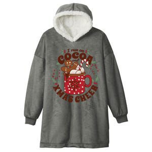 I Run On Cocoa And Xmas Cheer Holiday Christmas Hooded Wearable Blanket