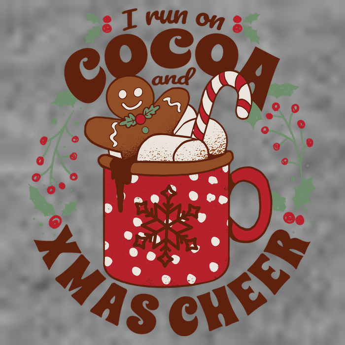 I Run On Cocoa And Xmas Cheer Holiday Christmas Toddler Sweatshirt