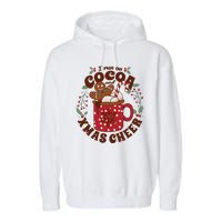 I Run On Cocoa And Xmas Cheer Holiday Christmas Garment-Dyed Fleece Hoodie