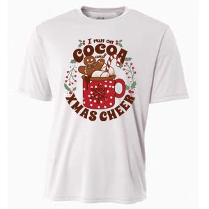 I Run On Cocoa And Xmas Cheer Holiday Christmas Cooling Performance Crew T-Shirt