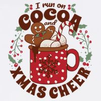 I Run On Cocoa And Xmas Cheer Holiday Christmas Cooling Performance Crew T-Shirt