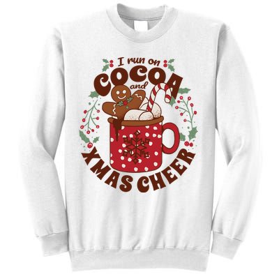 I Run On Cocoa And Xmas Cheer Holiday Christmas Sweatshirt