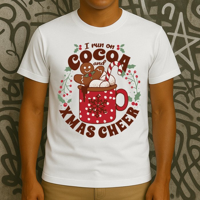 I Run On Cocoa And Xmas Cheer Holiday Christmas T-Shirt