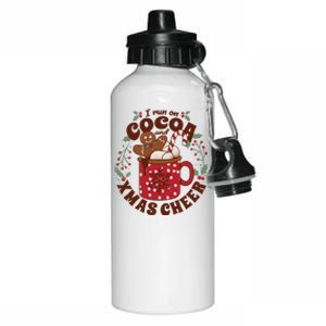 I Run On Cocoa And Xmas Cheer Holiday Christmas Aluminum Water Bottle