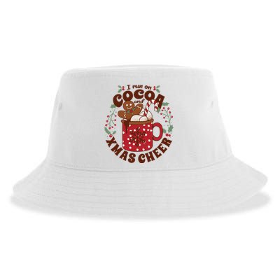 I Run On Cocoa And Xmas Cheer Holiday Christmas Sustainable Bucket Hat