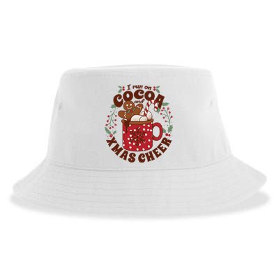 I Run On Cocoa And Xmas Cheer Holiday Christmas Sustainable Bucket Hat