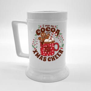 I Run On Cocoa And Xmas Cheer Holiday Christmas Beer Stein