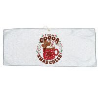 I Run On Cocoa And Xmas Cheer Holiday Christmas Large Microfiber Waffle Golf Towel