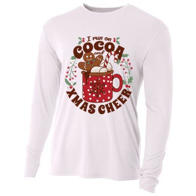 I Run On Cocoa And Xmas Cheer Holiday Christmas Cooling Performance Long Sleeve Crew
