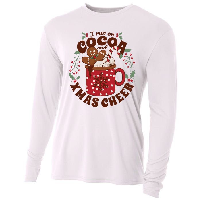 I Run On Cocoa And Xmas Cheer Holiday Christmas Cooling Performance Long Sleeve Crew