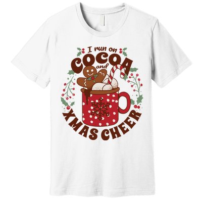 I Run On Cocoa And Xmas Cheer Holiday Christmas Premium T-Shirt