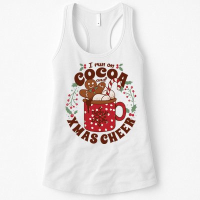 I Run On Cocoa And Xmas Cheer Holiday Christmas Womens Tank Top