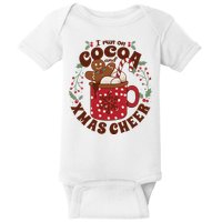 I Run On Cocoa And Xmas Cheer Holiday Christmas Baby Bodysuit