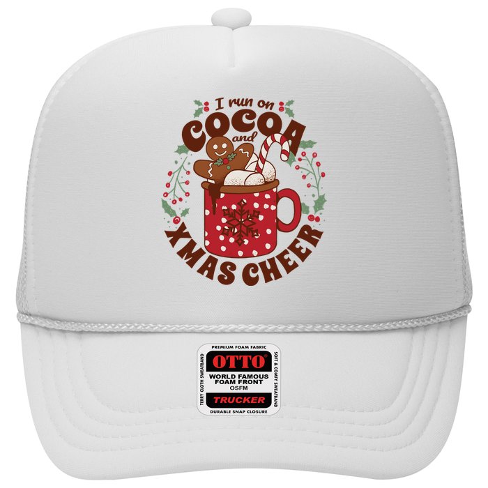 I Run On Cocoa And Xmas Cheer Holiday Christmas Trucker Hat