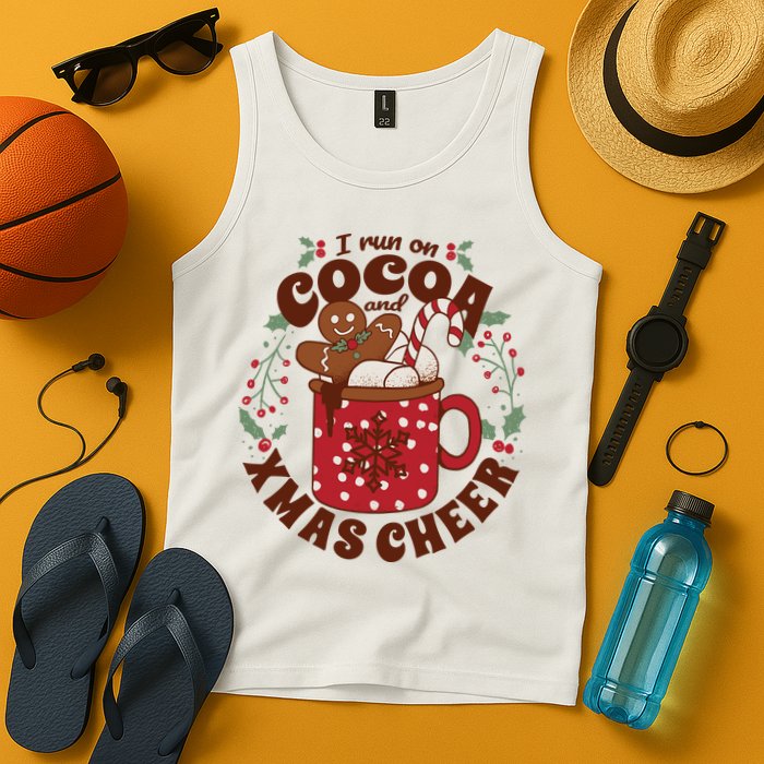 I Run On Cocoa And Xmas Cheer Holiday Christmas Tank Top
