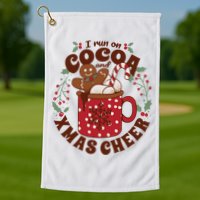 I Run On Cocoa And Xmas Cheer Holiday Christmas Golf Towel
