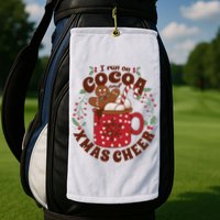 I Run On Cocoa And Xmas Cheer Holiday Christmas Golf Towel