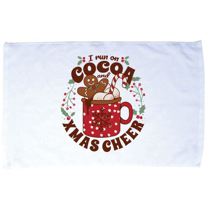 I Run On Cocoa And Xmas Cheer Holiday Christmas Microfiber Hand Towel