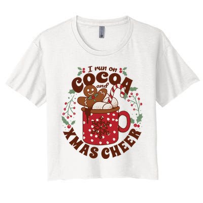 I Run On Cocoa And Xmas Cheer Holiday Christmas Crop Top